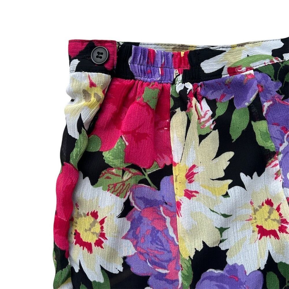 Kim Rogers Women's Floral A-Line Midi Skirt Multicolor Size M - Picture 4 of 6